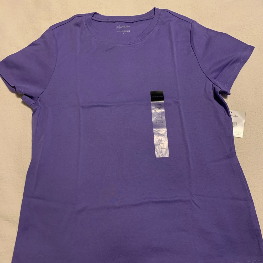 Short sleeve light purple tee